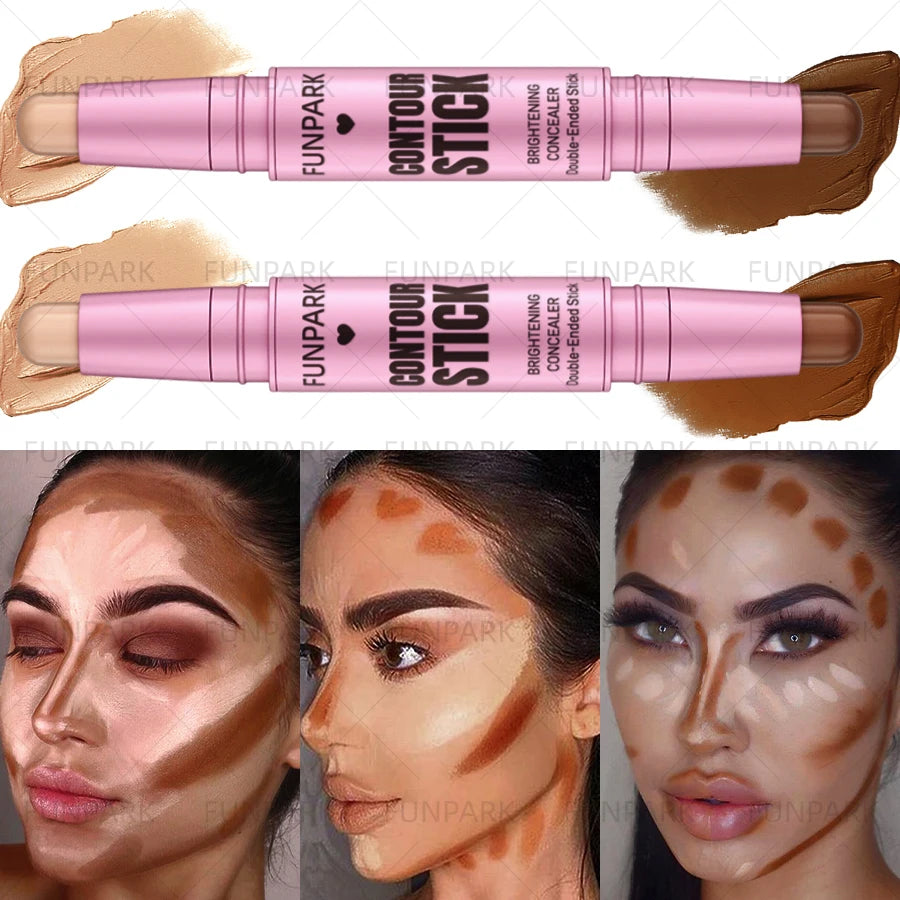 FUNPARK Double-Ended Contour & Highlight Stick | All Skin Tones Contour Highlight Stick HIP