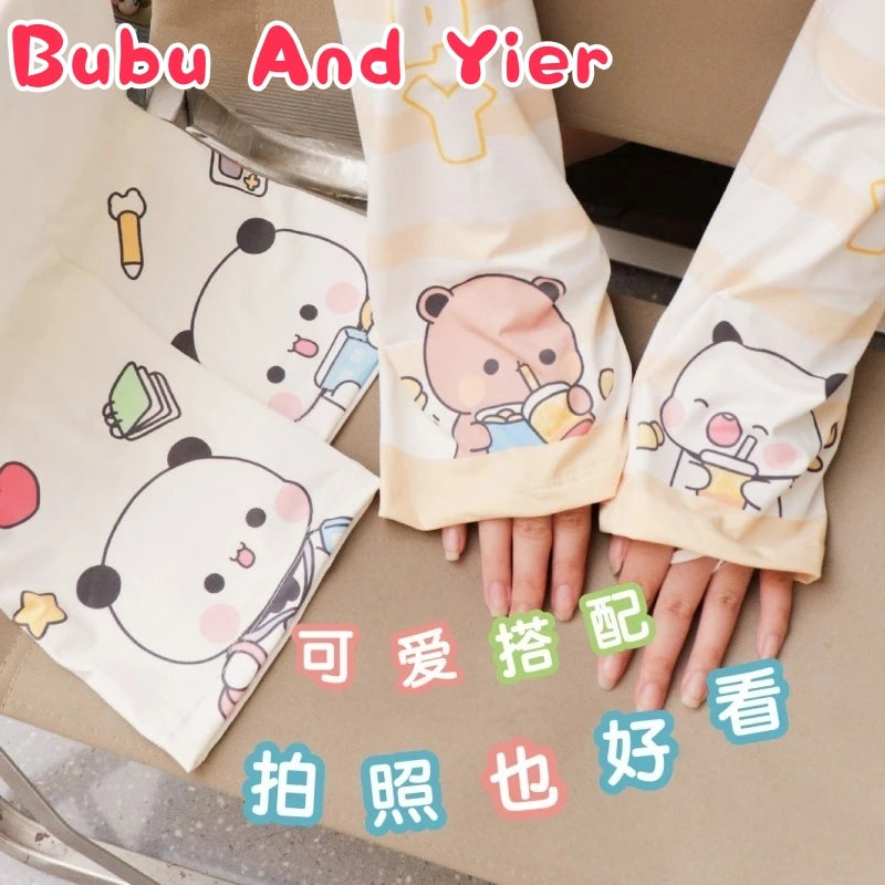 Bubu & Dudu Panda Ice Silk Sun Sleeve Covers | Anime Cosplay Arm Sleeves HIP