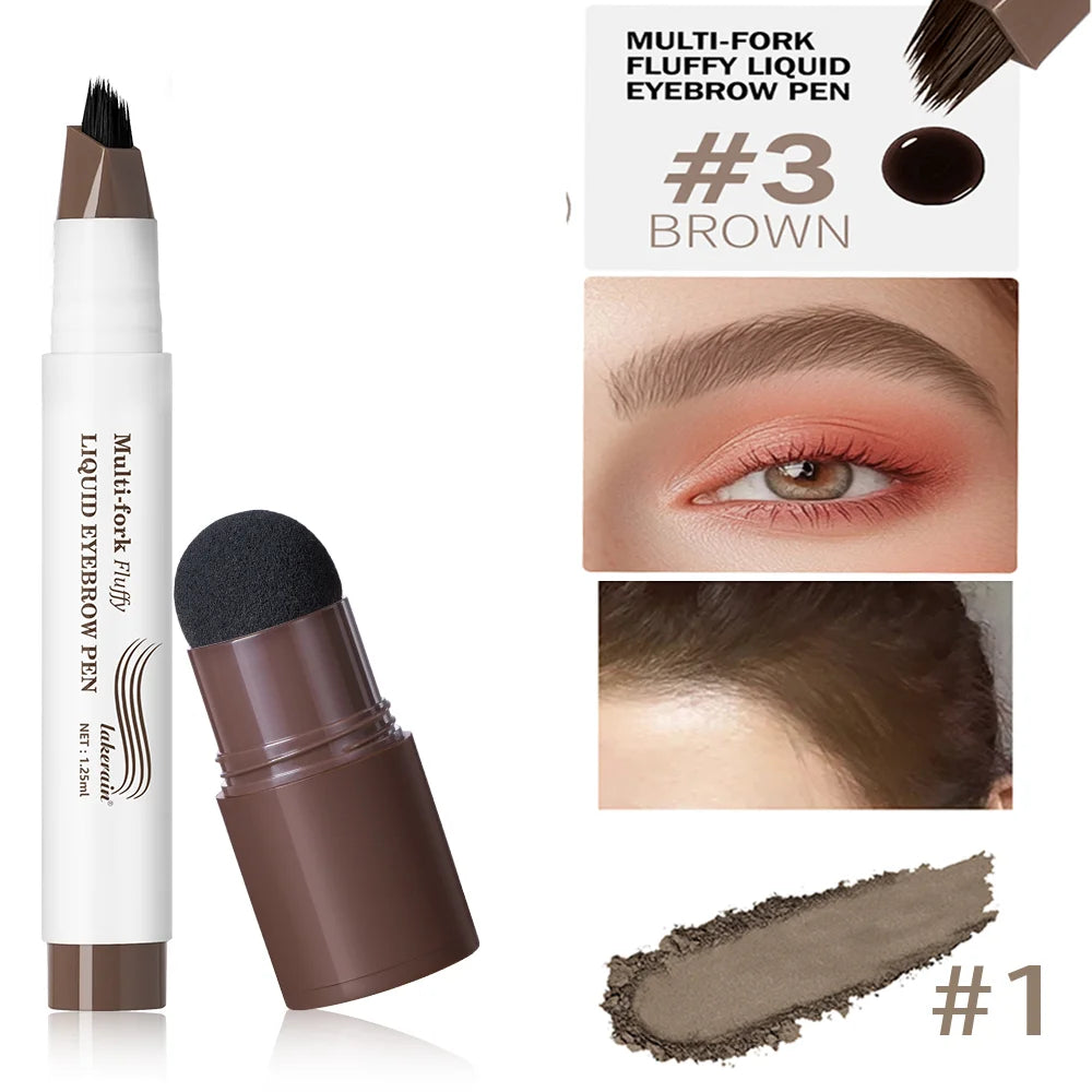 Waterproof Hairline & Root Concealer Pen – Instant Grey Coverage with Easy Blend Powder Stick for Normal Hair HIP 1And eyebrow pen