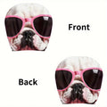 2-Pack Dog Print Car Headrest Covers – Pink Universal Fit Car Headrest Covers HIP black