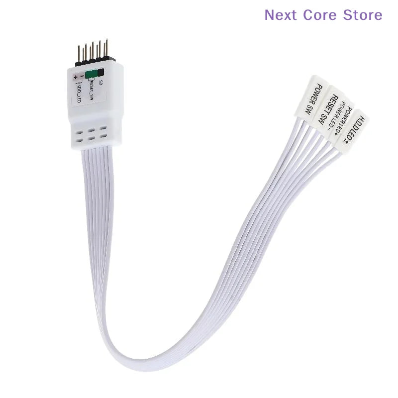 9-Pin F-Panel Adapter Cable – Labeled Connectors for PC Builds Motherboard Panel Cable HIP