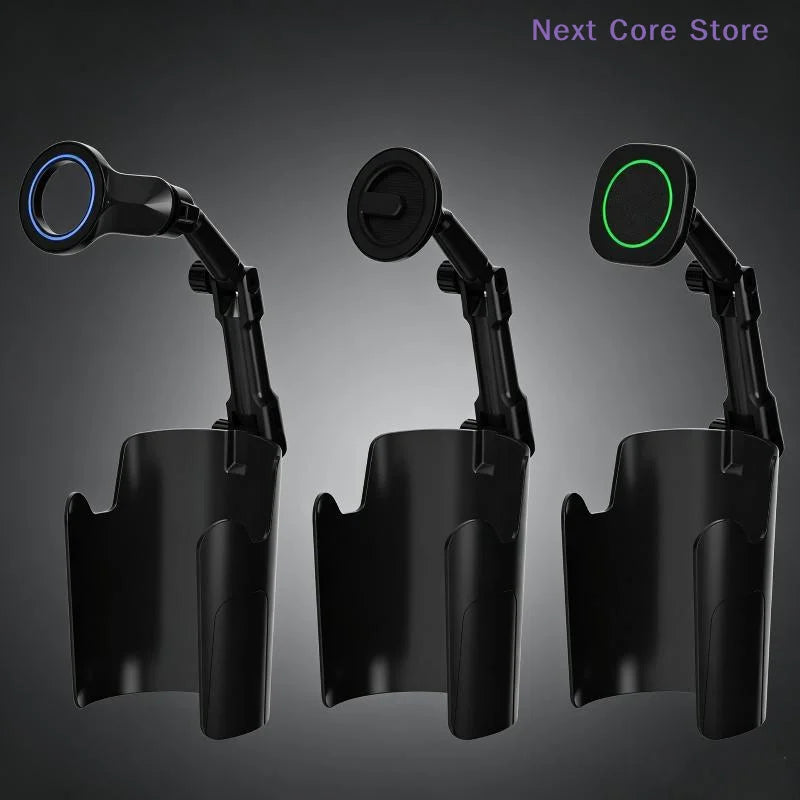 Car Cup Holder Magnetic Phone Mount – 360° Adjustable Arm Car Phone Mount HIP