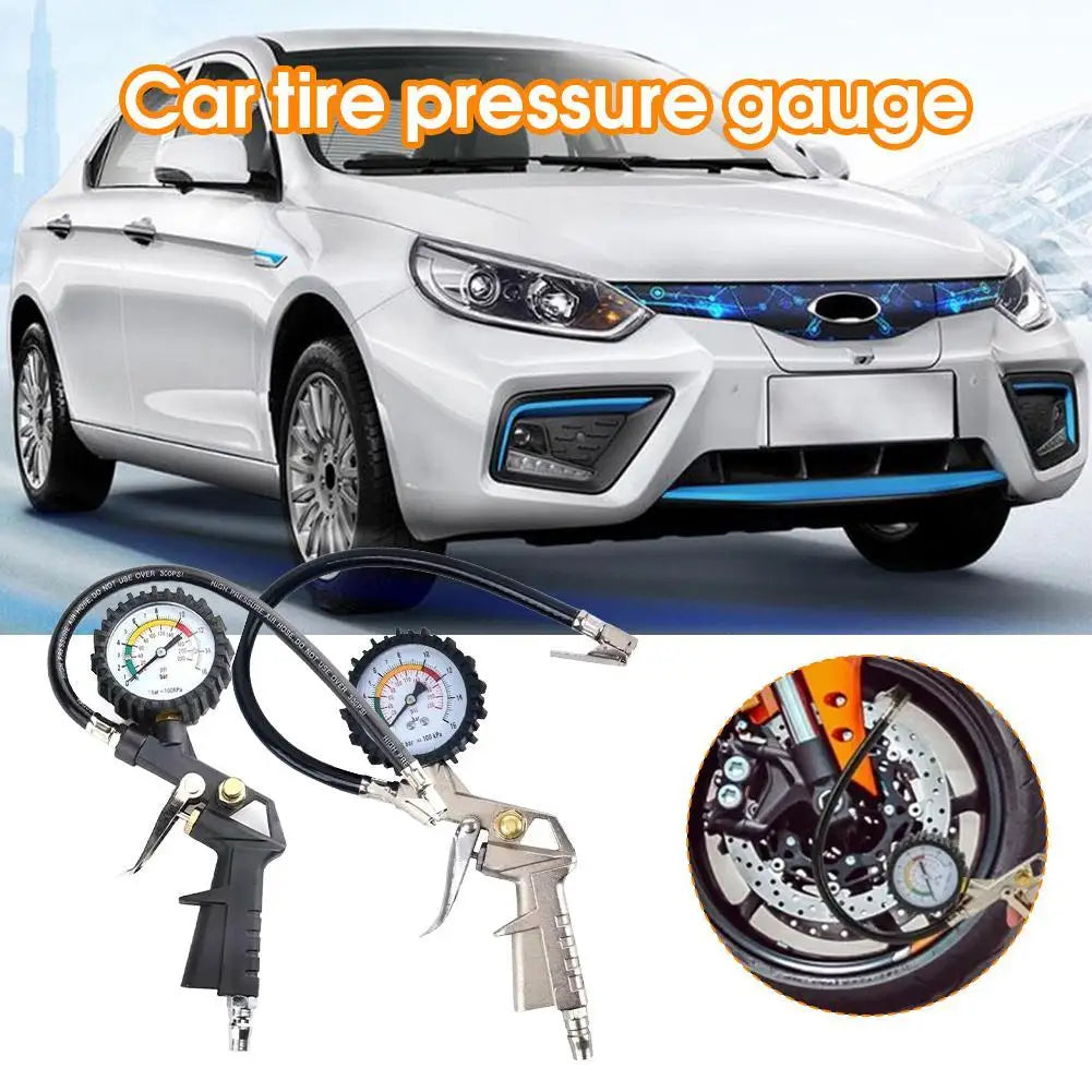 0-16Bar/0-220Psi Auto Tire Pressure Gauge Pressure Gun Type For Air Compressor Car Motorcycle SUV Inflator Pump Tire Repair Tool HIP