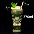 470ml Hawaii Ceramic Tiki Mug – Porcelain Beer & Cocktail Cup Ceramic Tiki Mug HIP 1pcs 370ml