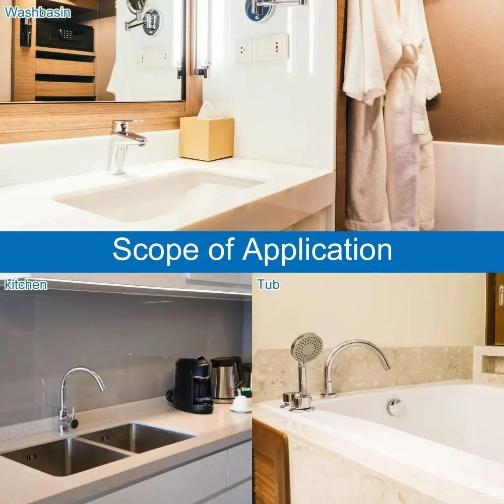 Acrylic Bathtub Splash Guard – Clear Self-Adhesive 2-Pack Sink Splash Guard HIP