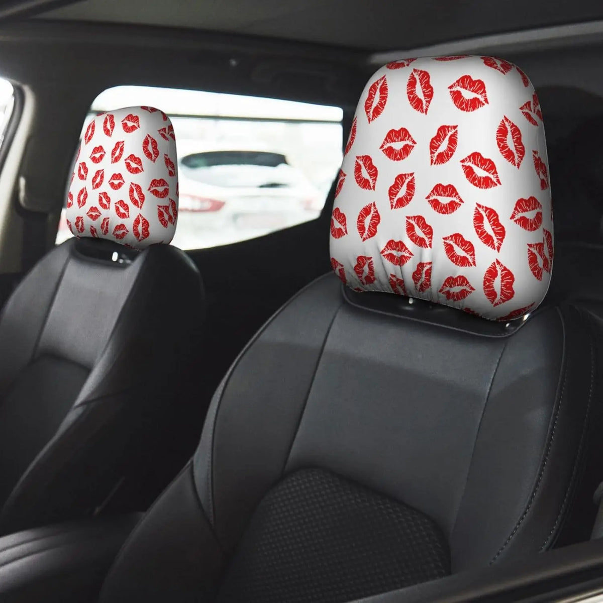Hot Red Lips Car Headrest Covers – Universal Fit, Set of 2 Car Headrest Cover HIP
