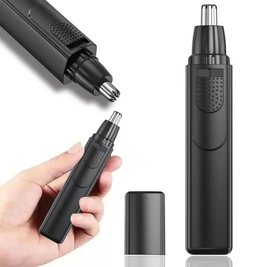 Electric Nose Ear & Eyebrow Hair Trimmer – Battery-Powered Nose & Ear Trimmer HIP black