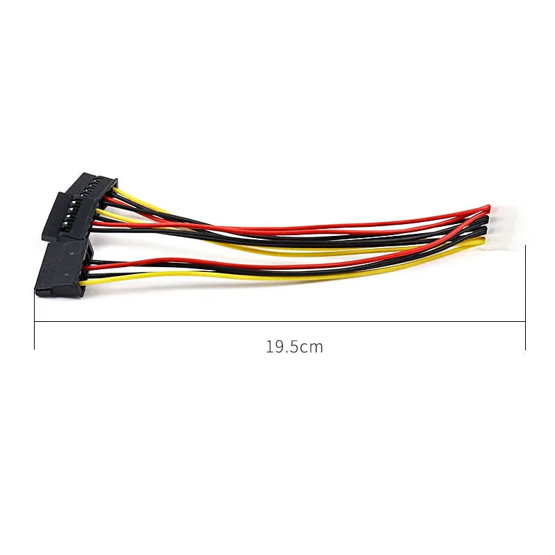 IDE to SATA Power Splitter 1 to 3 Big 4-Pin Adapter Cable PC Power Cable Adapter HIP