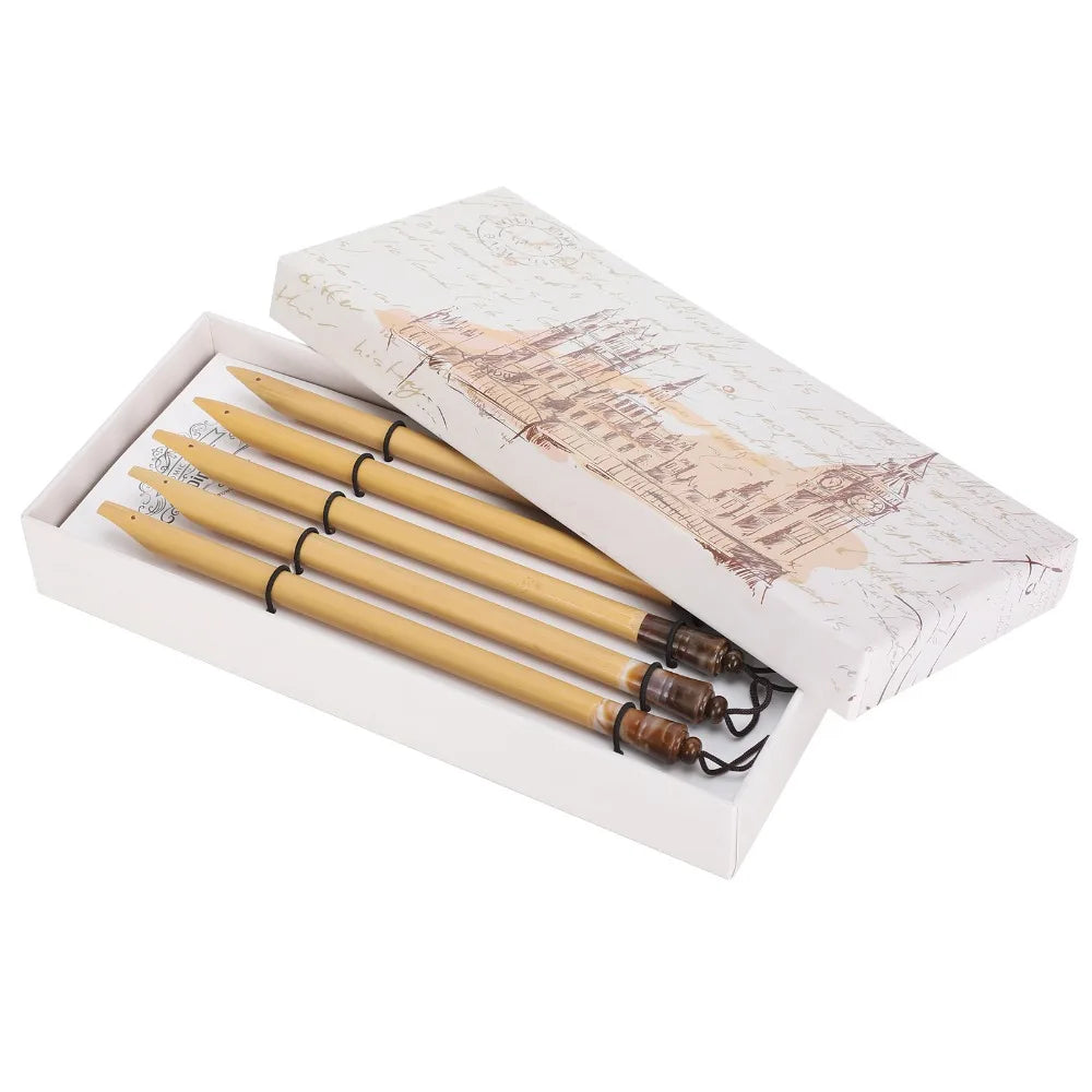 5-Piece Bamboo Dip Pen Set – Calligraphy & Drawing Nibs Calligraphy Dip Pen Set HIP