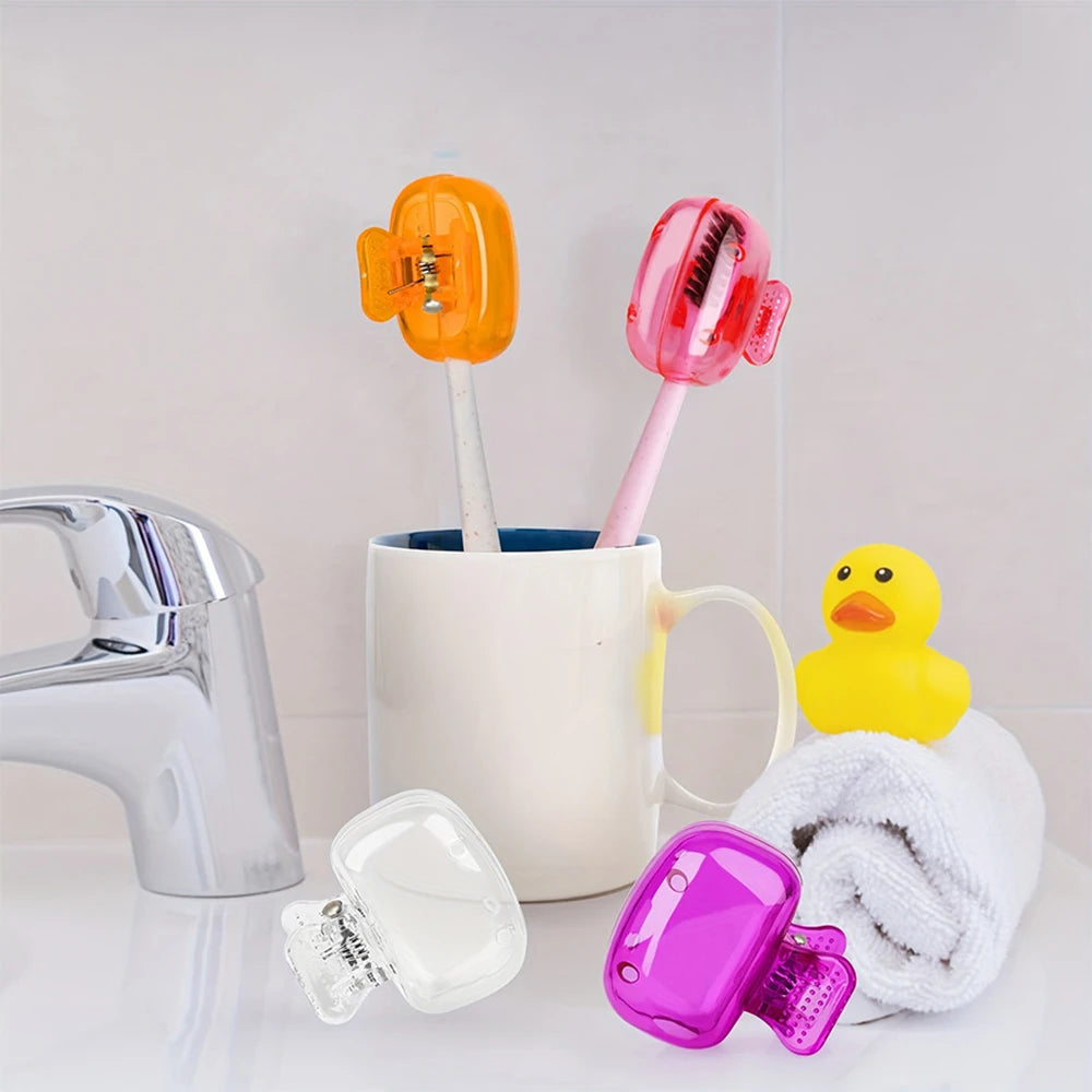 Portable Toothbrush Cover Clip & Travel Case – 1/4 Pack Toothbrush Travel Case HIP