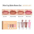 Moisturizing Mirror Lip Gloss Set 4 Pcs Lip Vanilla Pink Sugar Coffee Cake Smell Lipstick Transparent Oil Makeup Gift Kit HIP 1set