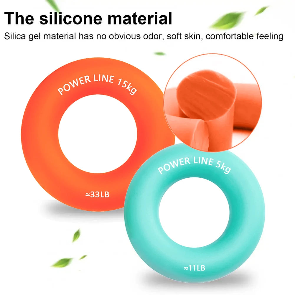 Silicone Finger Gripper Ring – 7 Levels Hand Strength Trainer Grip Strength Trainer HIP