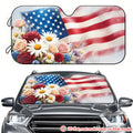 Floral American Flag Car Sun Visor – 250th Anniversary Car Sun Visor HIP S