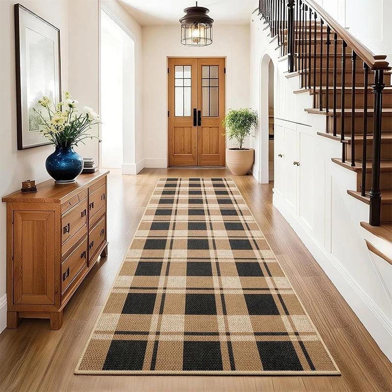Hallway Carpet Runner Rug – Non-Slip, Machine Washable Geometric Hallway Runner Rug HIP