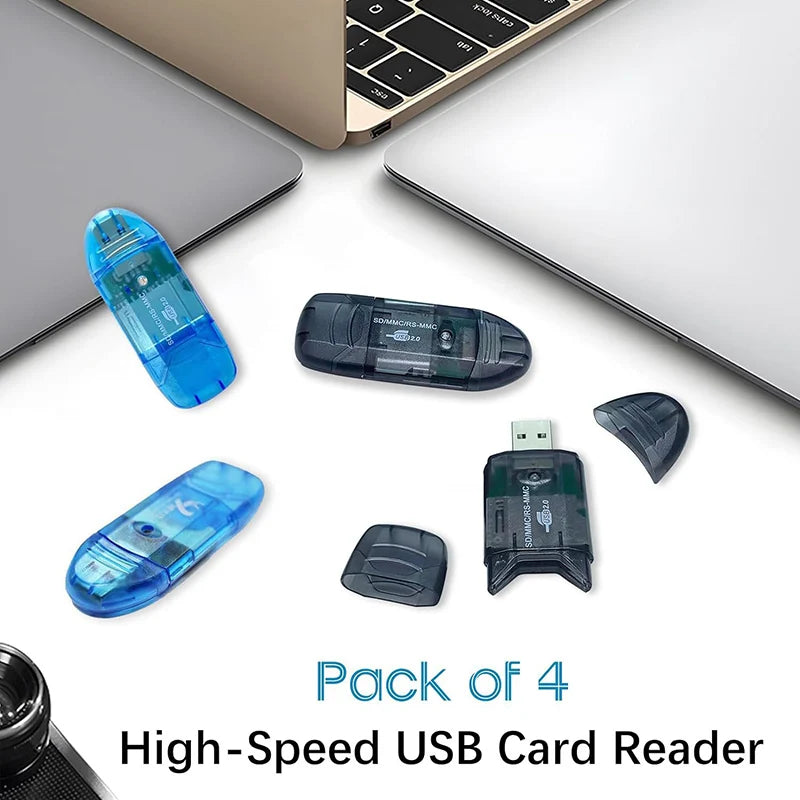 USB 2.0 Multi-Card Reader – SD SDHC MMC Micro SD Adapter USB Card Reader HIP