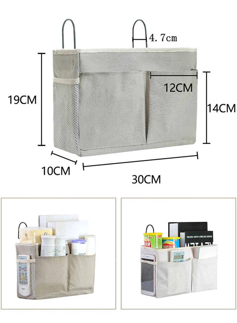Bedside Caddy Hanging Organizer – 4-Pocket Storage Bag Hanging Bed Organizer HIP