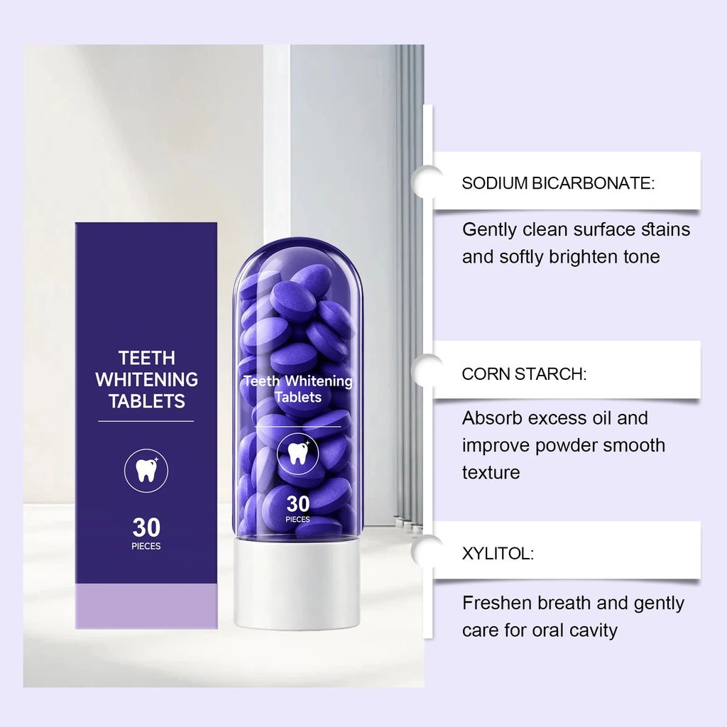Purple Toothpaste Tablets & Mint Mouthwash Sachet Travel Kit Travel Oral Care Kit HIP