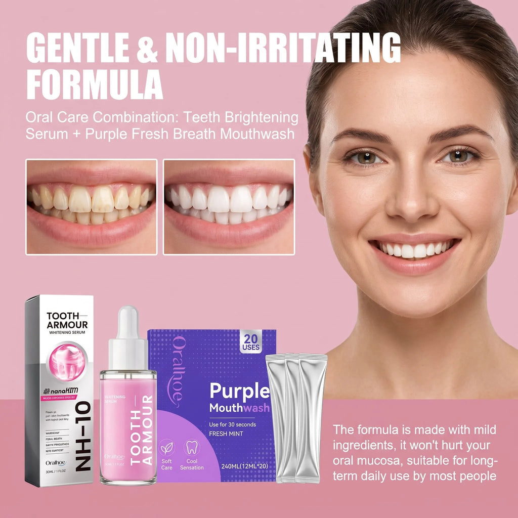 Purple Mouthwash Strips & Teeth Brightening Serum Oral Care Kit Oral Care Kit HIP