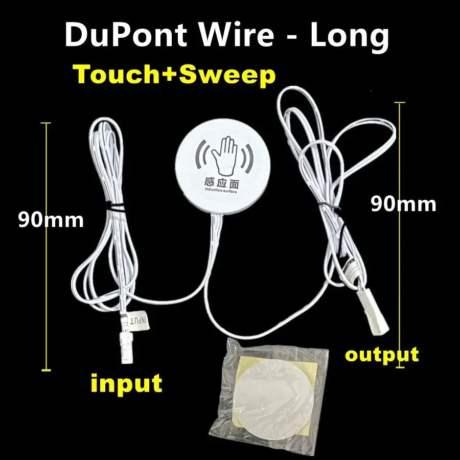 Penetrable Touch Dimmer Switch 12V 24V LED – Up to 25mm Wood Touch Dimmer Switch HIP Dupont wire-B DC12V-24V