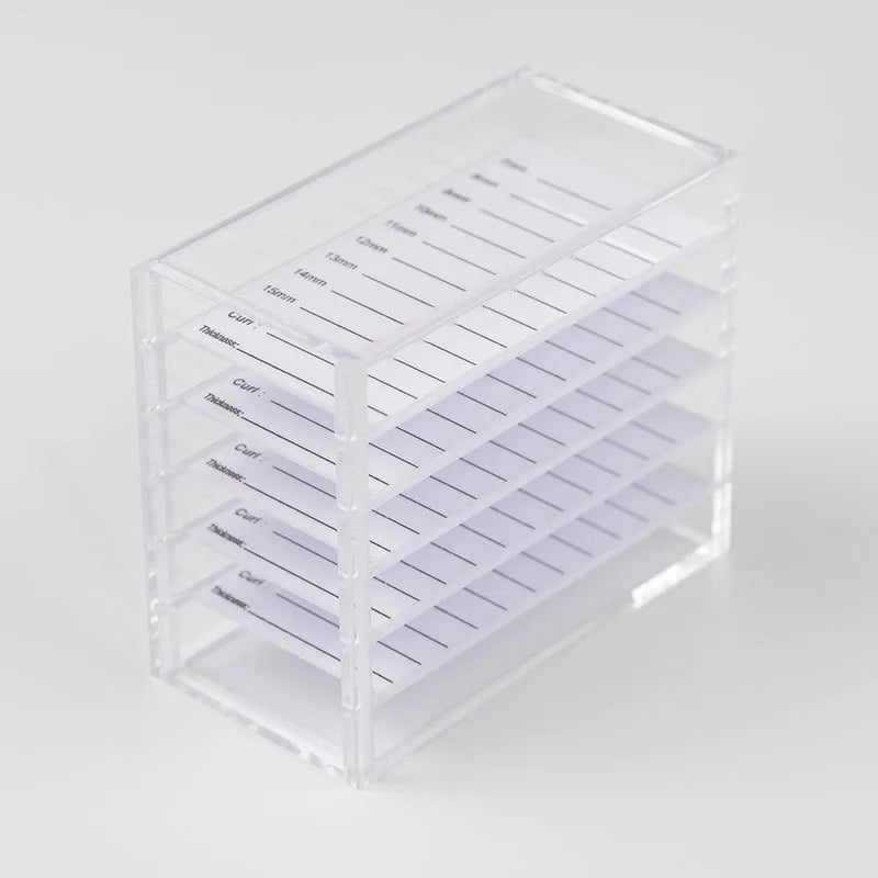 5 Layers Eyelash Extensions Storage Box Muti-color Grafting False Eyelash Organizer Display Stand for Lash Salon Makeup Supplies HIP Transparent