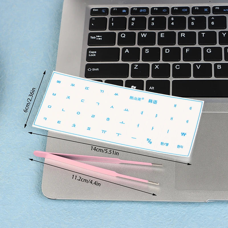 Universal Transparent Keyboard Stickers – Engraving Film Set Keyboard Sticker Set HIP Blue