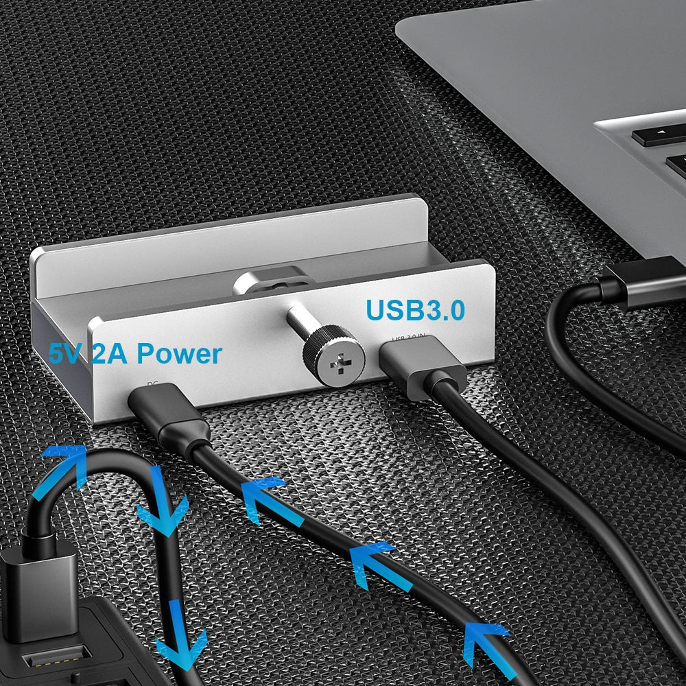 OULLX 8-in-1 USB-C Hub Docking Station – Monitor Clip Mount USB-C Docking Hub HIP