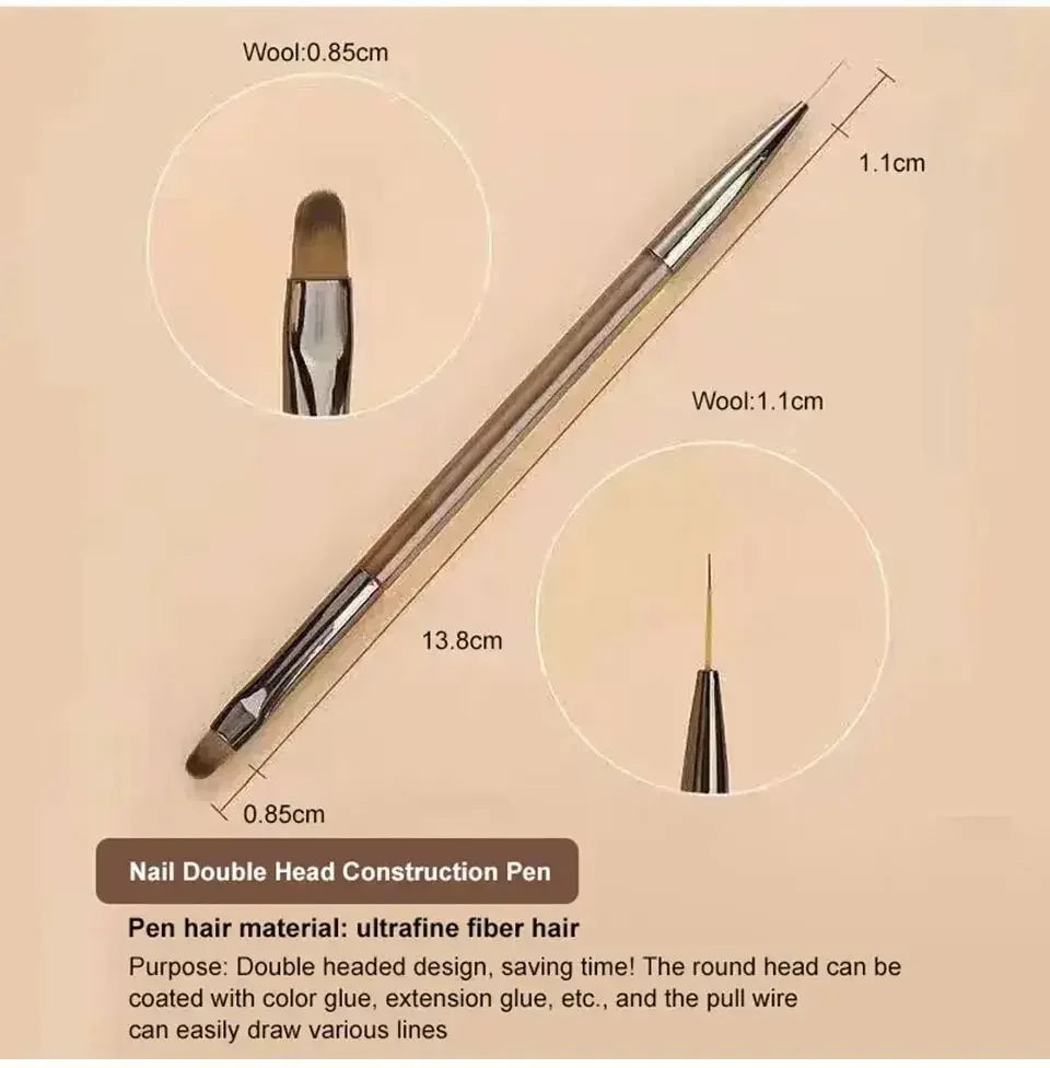 9-Piece Nail Art Brush Set – Gel, Liner & Design Pens | HIP Nail Art Brush Set HIP