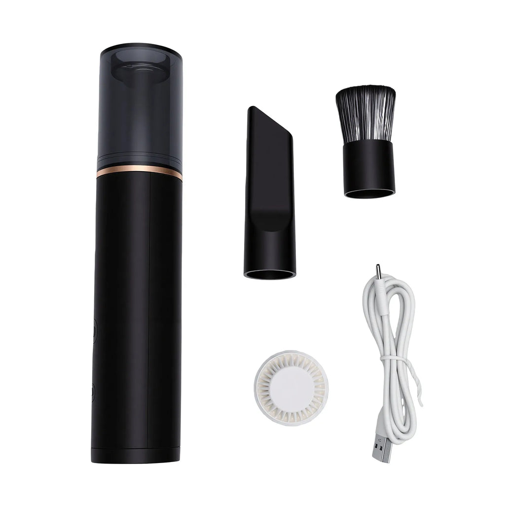Mini Coffee Grinder Vacuum Cleaner Handheld Cordless Rechargable Soft Brush Coffee Powder Cleaner for Home Travel Use HIP black