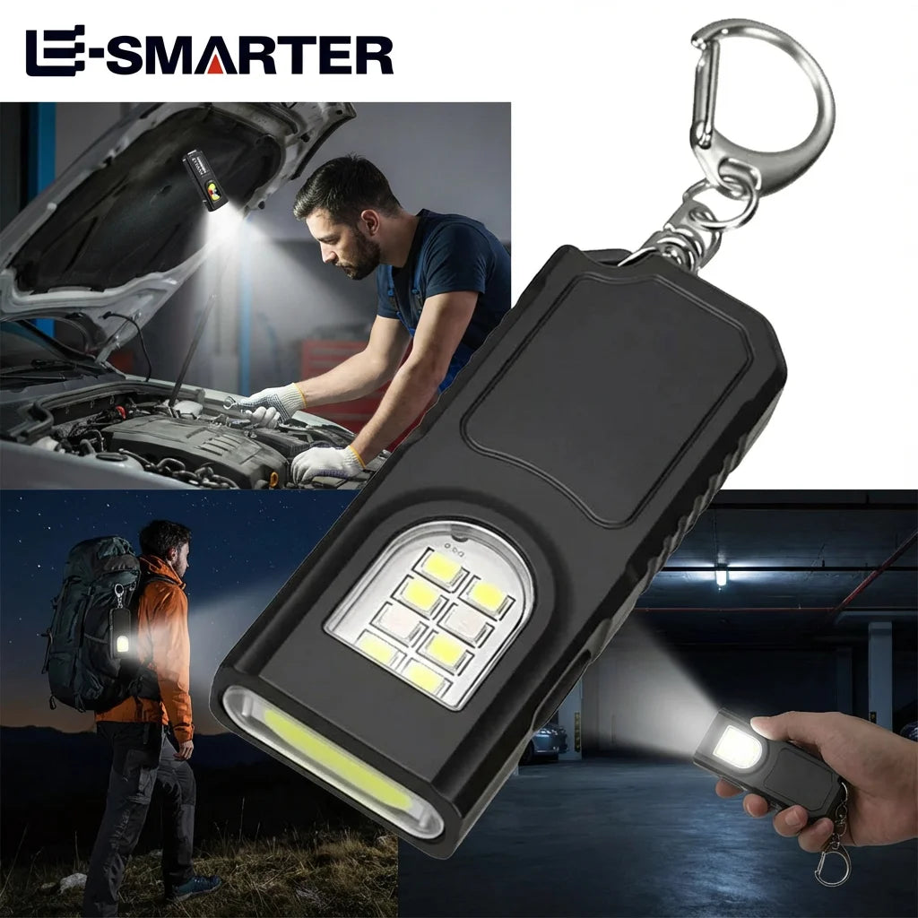 Mini COB LED Keychain Flashlight – USB-C Rechargeable Work Light Keychain Flashlight HIP