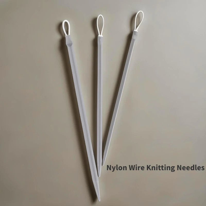 Big Eye Aluminum Knitting Needles – 3-Piece Yarn Sewing Set Knitting Needle Set HIP