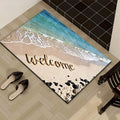 Beach Wave Entryway Mat – Non-Slip Washable Ocean Rug Entryway Floor Mat HIP 1 40x60cm-Felt