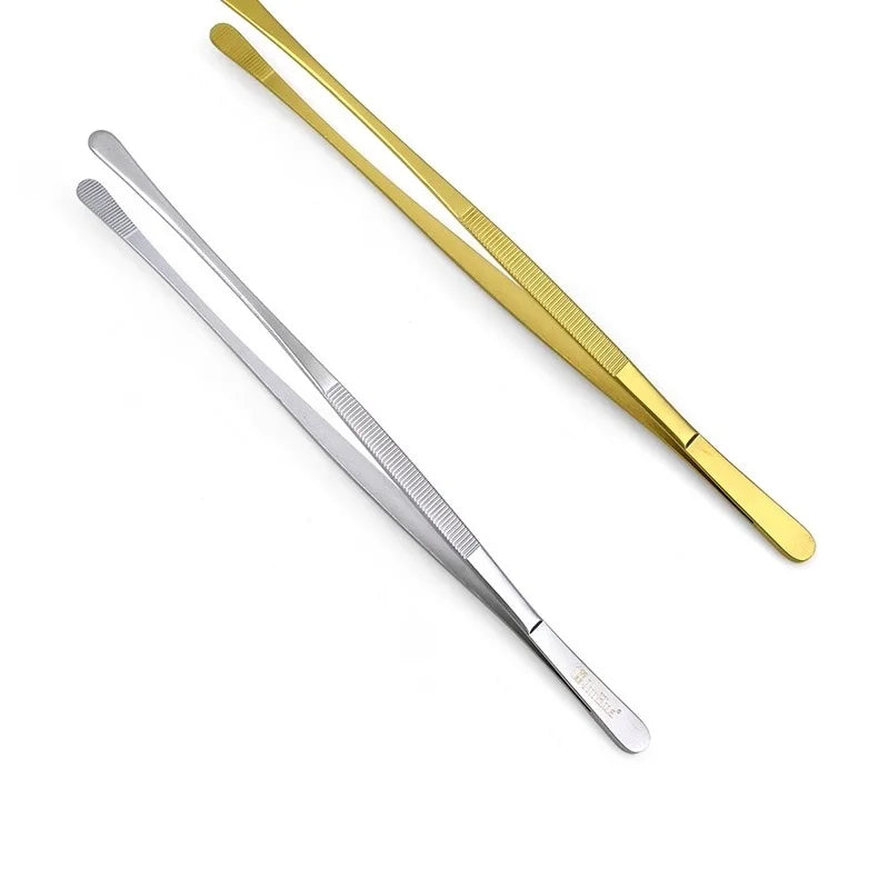 30cm Stainless Steel Precision Tweezer Tongs – BBQ & Baking Kitchen Tweezer Tongs HIP
