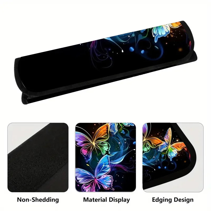 2pc Butterfly Car Seat Belt Pads – Soft Colorful Covers Seat Belt Cover HIP