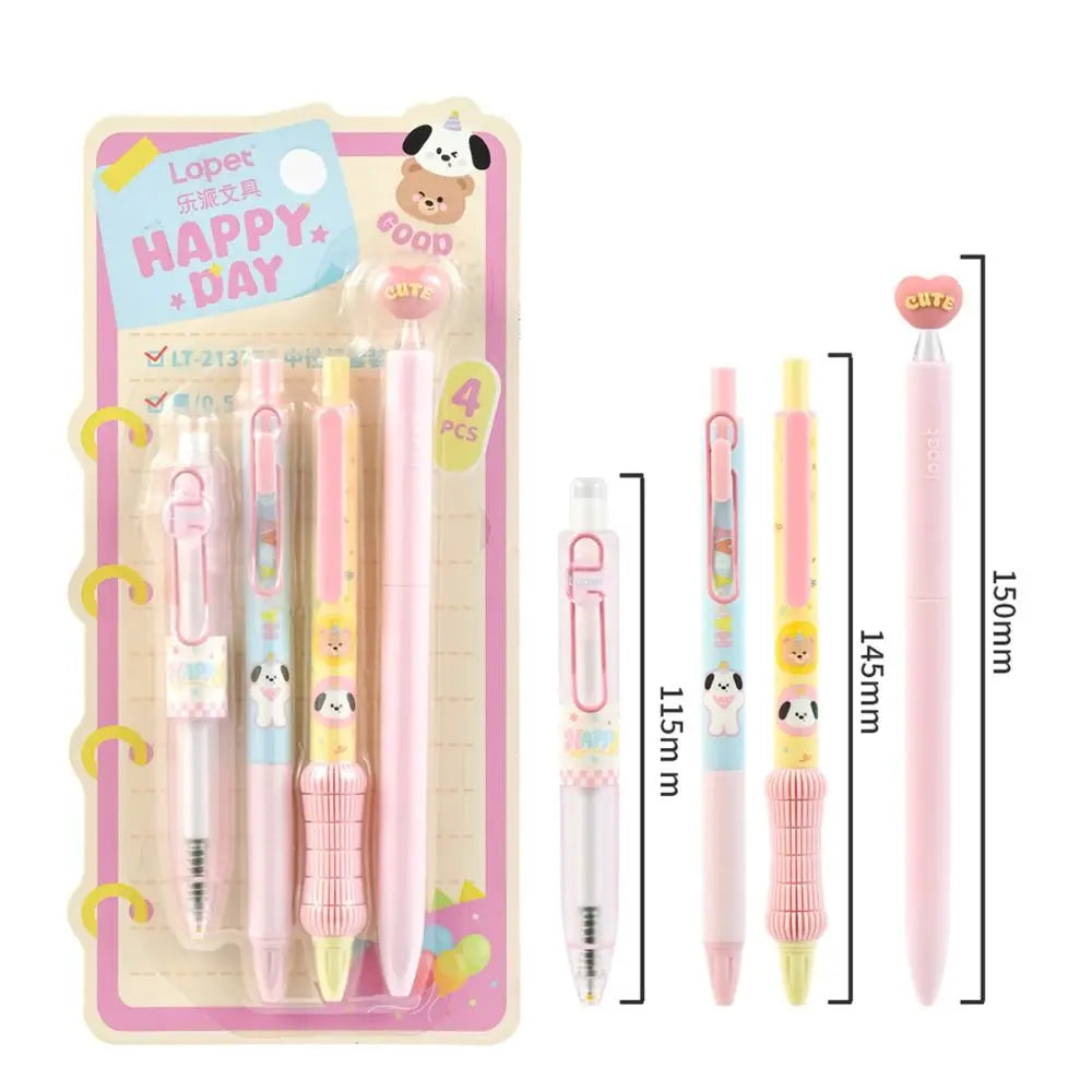 4-Piece 0.5mm Black Ink Gel Pen Set – Quick-Drying ST Tip Gel Pen Set HIP