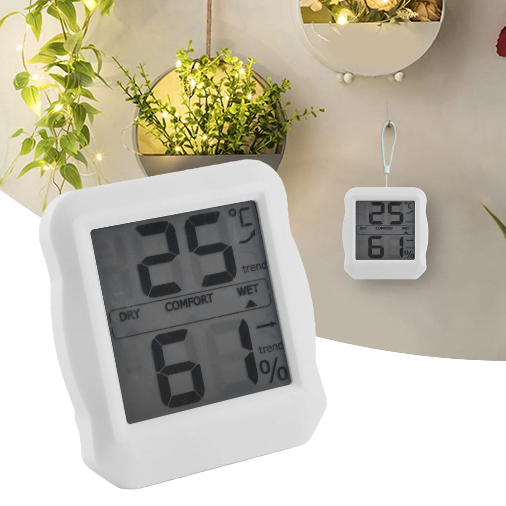 Digital Thermometer Hygrometer Mini Electric Thermometer Hygrometer Digital Display Magnetic Temperature Humidity Meter for Home HIP