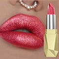 Red Metallic Lipstick Longlasting Glitter Lip Glaze Waterproof Lips Makeup Moisturize Luminous Liptint Shimmer Shiny Lipgloss HIP 108