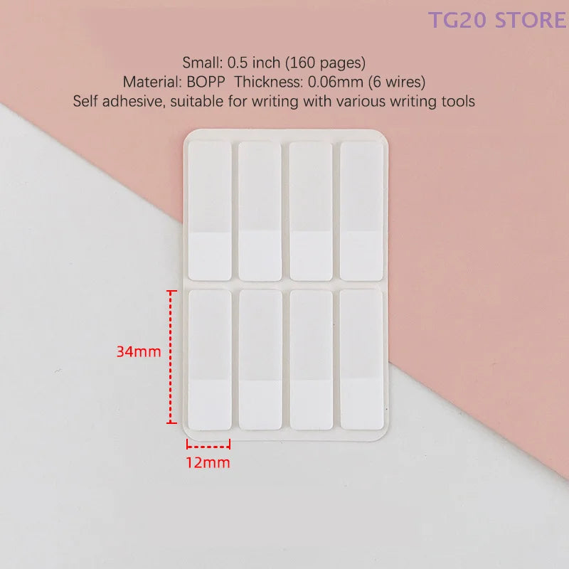 Transparent Frosted Label Stickers – DIY Index Sticky Notes Label Stickers HIP