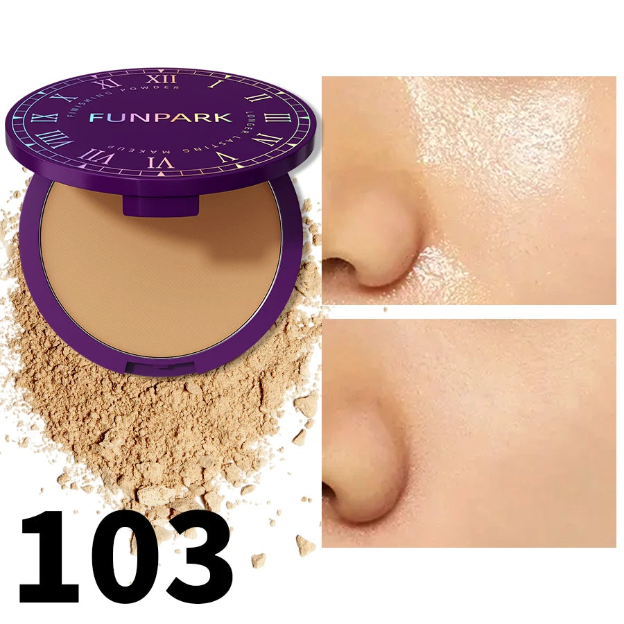 5 Color Matte Full Coverage Pressed Powder Foundation Oil Control Flawless Weightless Finishing Powder Makeup for Woman Gifts HIP 103