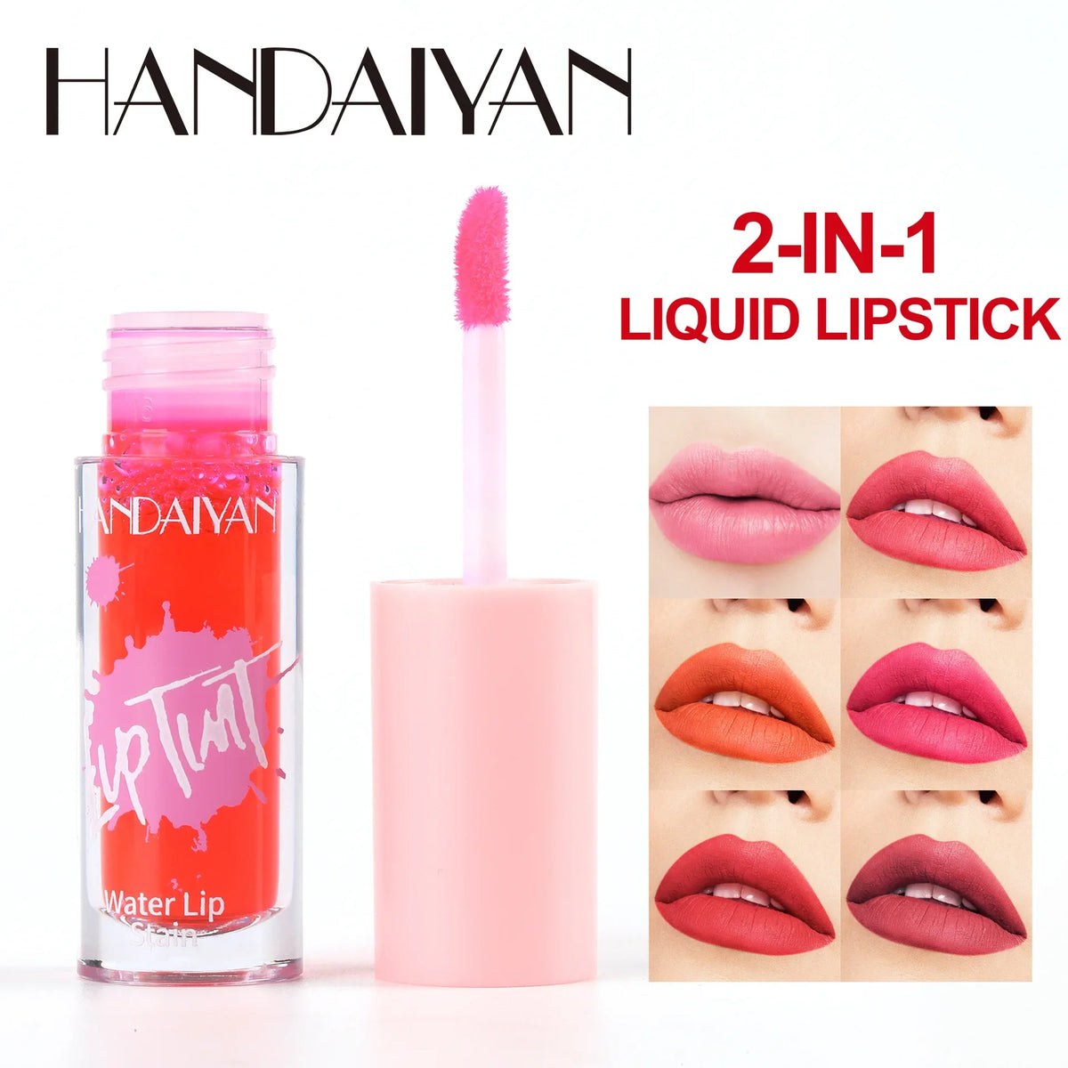 Handaiyan 6-Color Lip Gloss & Cheek Tint – Long-Lasting Stain Lip Gloss Tint HIP