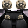 Funny Raccoon Car Headrest Covers – Universal 2-Pack Car Headrest Cover HIP 1