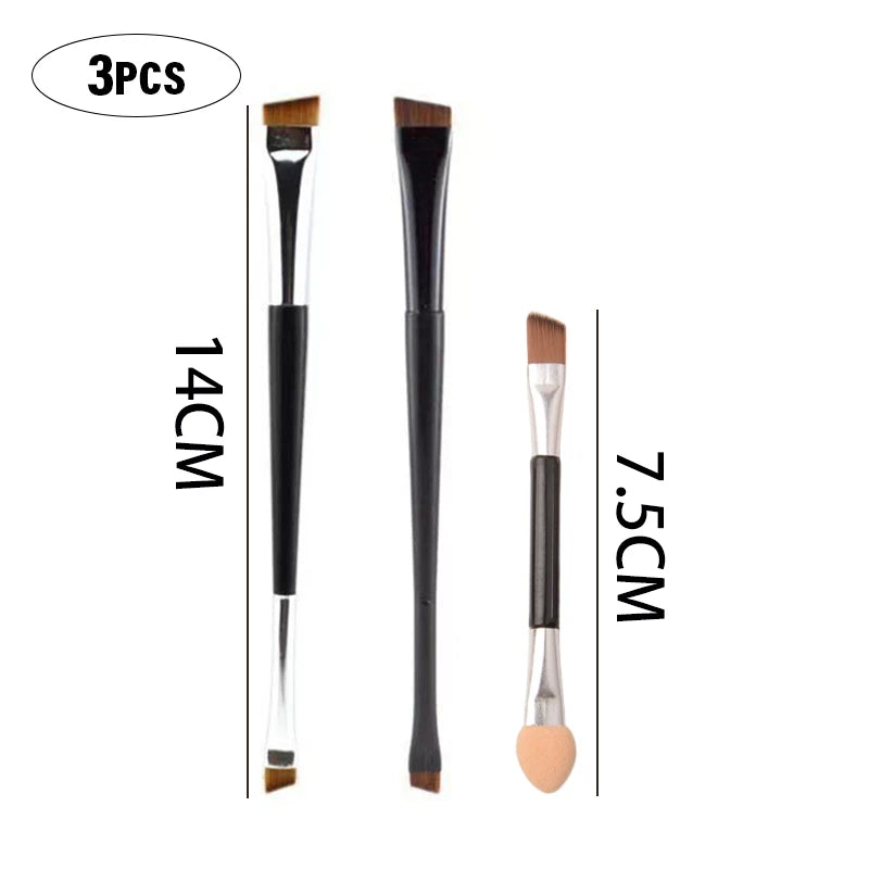 Professional Eyebrow Brush Eyeliner Angled Flat Head Blade Eye Liner Brow Contour Makeup Brushes Double-head Makeup Tool 1~10PC HIP 3Pc Mix