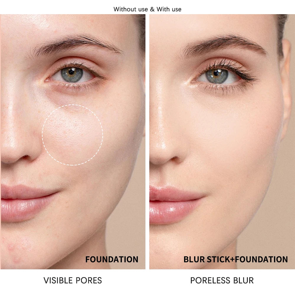Blur Stick Instant Pore Eraser Primer Makeup Long-Lasting Oil Control Moisturizing Matte Finish Blur Pores Makeup HIP