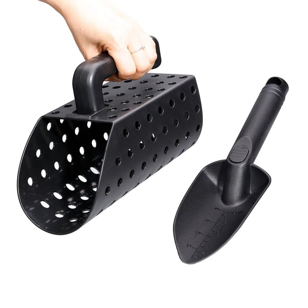 Metal Detecting Sand Scoop Set Portable Ergonomically Sturdy ABS Plastic Sand Scoop and Trowel for Treasure HIP Default Title