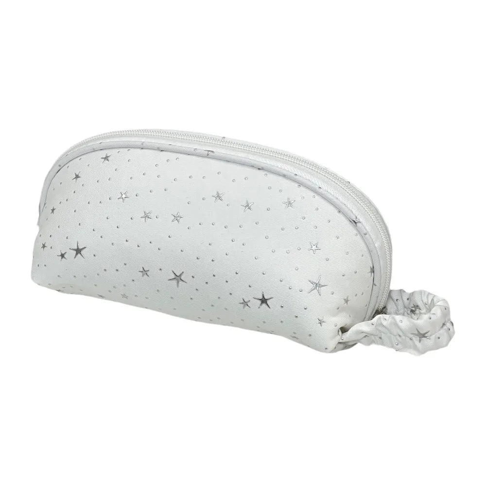 Shell-Shape Star Print Pencil Case – Large Capacity Pouch Pencil Case Pouch HIP White