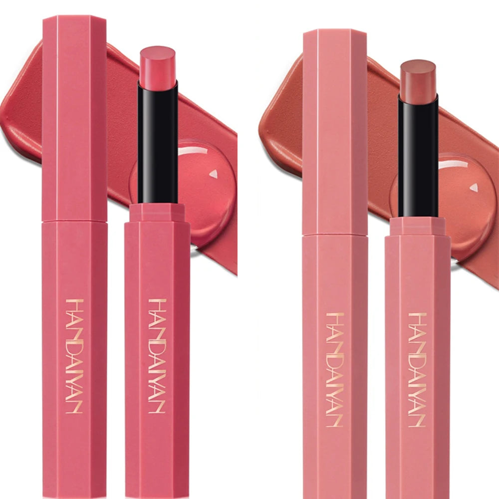 6 Colors Lipstick Pen Waterproof Moisturizing Water Gloss Lipstick Non-stick Cup Makeup Hexagonal Lip Liner Pen Beauty Cosmetics HIP 01 Add 02-2Pc