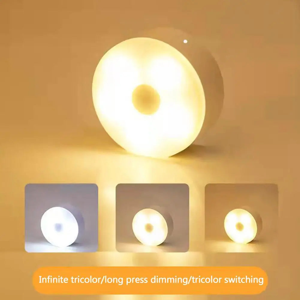Rechargeable LED Under Cabinet Lights Motion Sensor Night Light Smart Lamp Stairs Closet Wardrobe Kitchen Light Bedroom Decor HIP