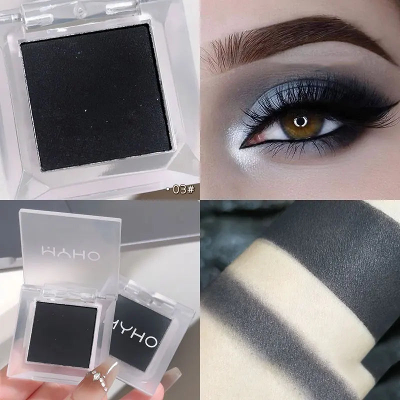 1Pcs Monochrome Matte Highlight Smoked Eye Shadow Plate Powder Is Delicate and Durable, Naturally Brightening Dopamine Eye Shado HIP