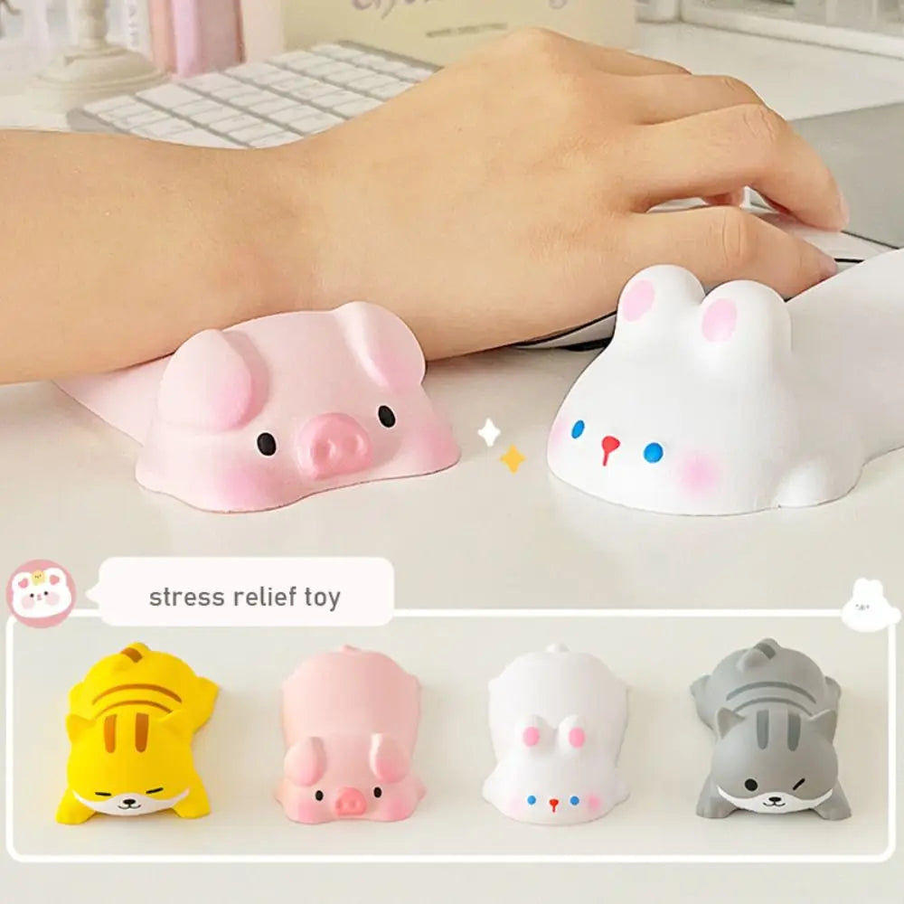 Kawaii Animal Memory Foam Wrist Rest – Cute Mouse Pad Support Memory Foam Wrist Rest HIP