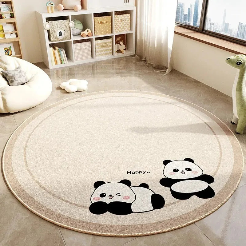 Panda Round Area Rug – Kids Bedroom & Living Room Carpet Round Area Rug HIP 4 80X80