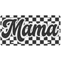 Mama Script Checkered Aluminum Vanity License Plate | Women Vanity License Plate HIP 1